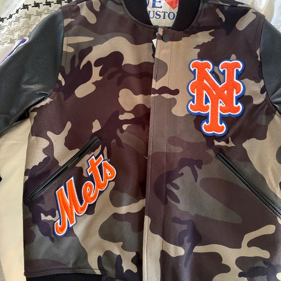 Brand new Mets Camo jacket, black leather sleeves new- sold out! - Picture 2 of 3